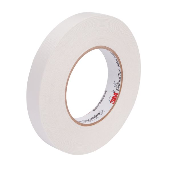 3M™ Glass Cloth Electrical Tape 27U, White, 12 mm x 20 m, 0.18 mm image 1