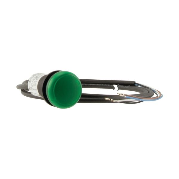 Indicator light, Flat, Cable (black) with non-terminated end, 4 pole, 1 m, Lens green, LED green, 24 V AC/DC image 14