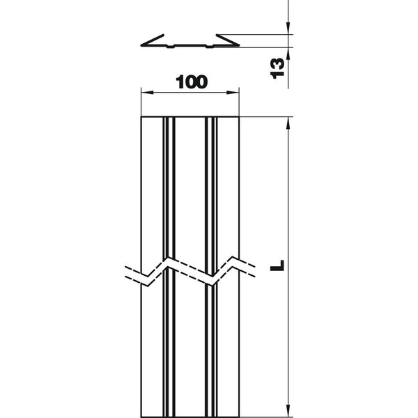 FLK-BS1 Flex duct floor rail  1000mm image 2