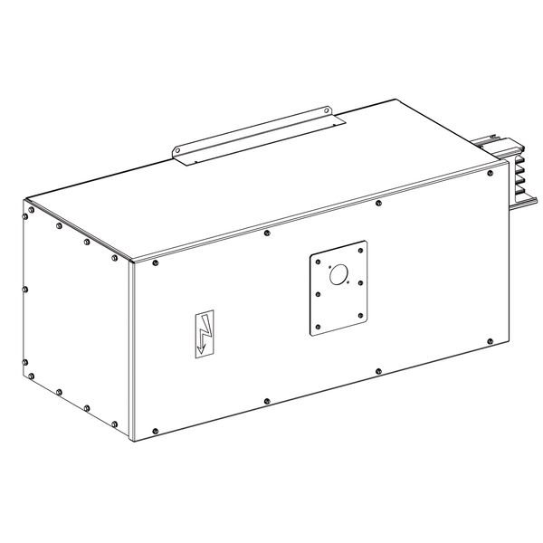 Feed unit, Canalis KSA, 1000A, left mounting, with line protection, polarity 3L+PEN, white RAL9001 image 1