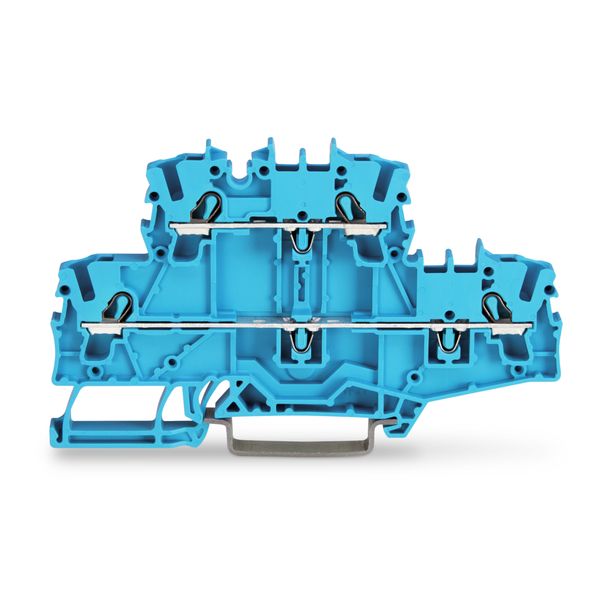 Double-deck terminal block Through/through terminal block N/N blue image 1