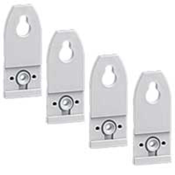Wall mounting lugs (4) - for XL³ 160/400 insulated cabinets - plastic image 1