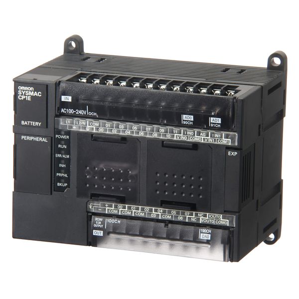 PLC, 24 VDC supply, 12 x 24 VDC inputs, 8 x NPN outputs 0.3 A, 2 x ana image 1