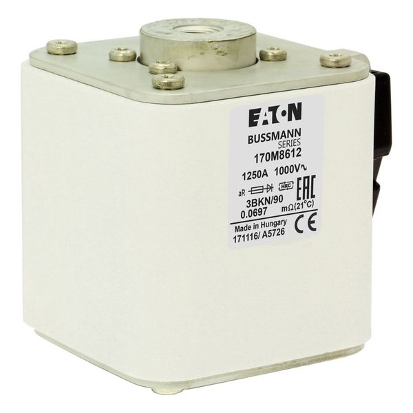 Fuse-link, high speed, 1250 A, AC 1000 V, size 3, 74 x 92 x 91 mm, aR, IEC, UL, single indicator image 22