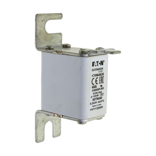 Fuse-link, high speed, 40 A, AC 1000 V, size 00, 30 x 47 x 98 mm, aR, DIN, IEC, type T indicator image 17