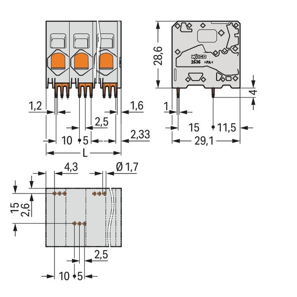 PCB terminal block 16 mm² Pin spacing 10 mm black image 4