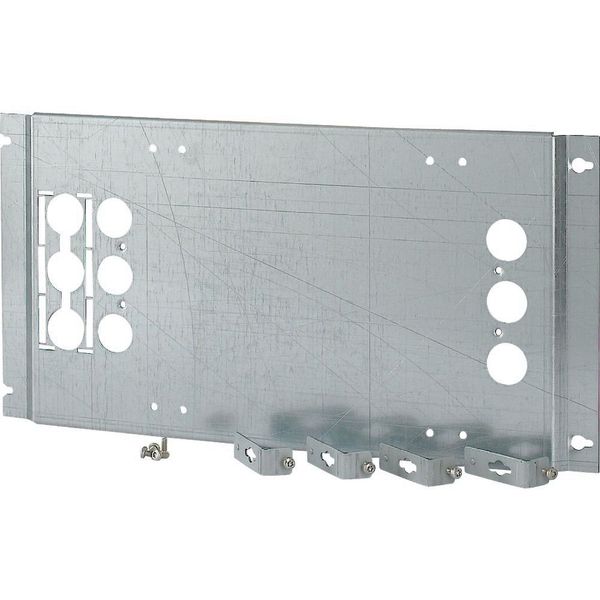 Mounting plate for NZM3 (cont.),horizontal, 3p, plug-in, HxW=250x600mm image 3