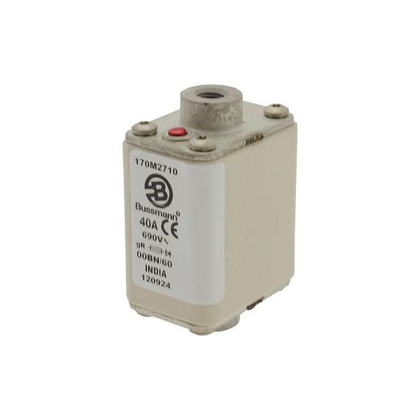 Fuse-link, high speed, 160 A, AC 690 V, size 00, 30 x 48 x 64 mm, aR, IEC, visual indicator image 1