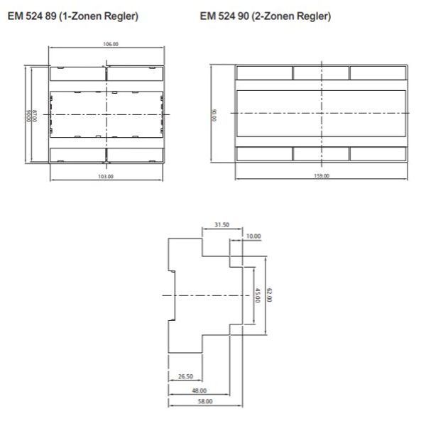 Ice detector control unit for 2 zones. Mounting on mounting rail image 3