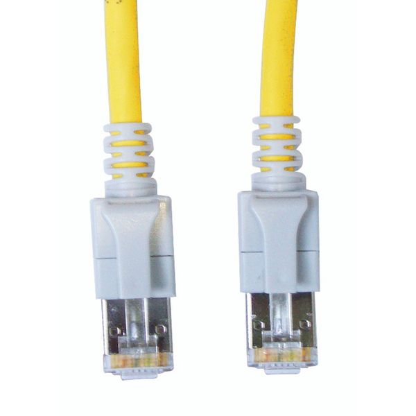 LED Patchcord RJ45 shielded, Cat.6a 10GB, LS0H,yellow,10.0m image 1