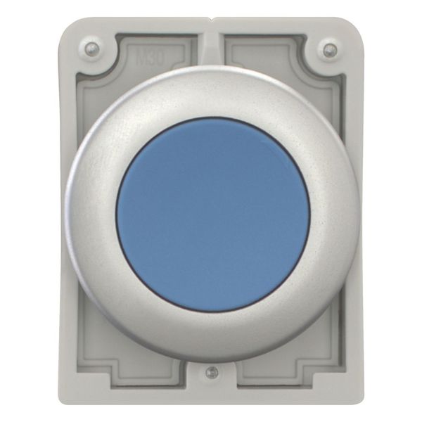 Pushbutton, RMQ-Titan, Flat, momentary, Blue, Blank, Metal bezel image 9