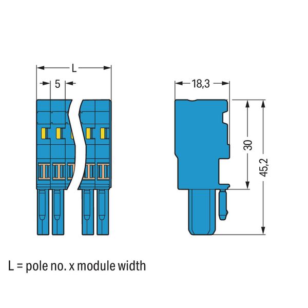 1-conductor female connector CAGE CLAMP® 4 mm² blue image 4