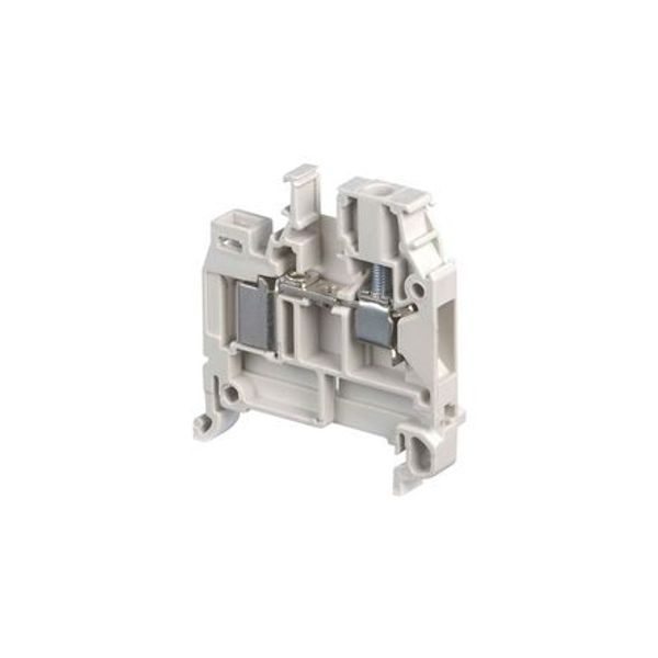 D4/6,ADO,EX, FEED THROUGH, SCREW CLAMP TERMINAL BLOCK, 12AWG, 4MM. GRAY image 1