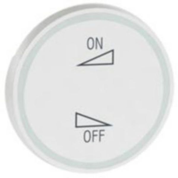 Round key cover Arteor BUS/SCS - regulation symbol - 2 modules - white image 1