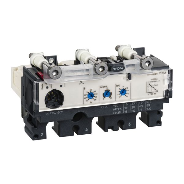 trip unit MicroLogic 2.2 M for ComPact NSX 100/160/250 circuit breakers, electronic, rating 25 A, 3 poles 3d image 3