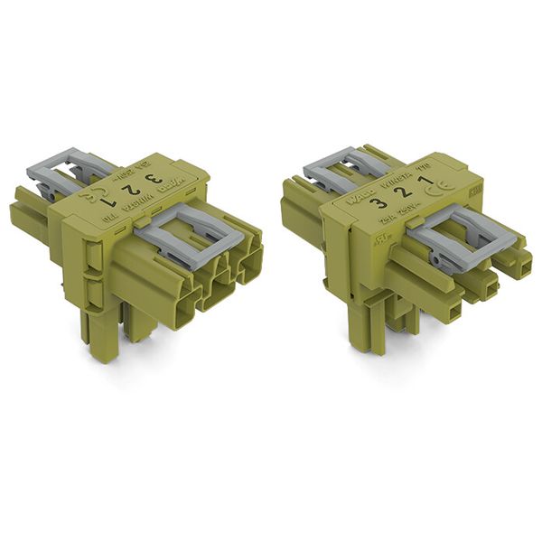 T-distribution connector 3-pole Cod. B light green image 2