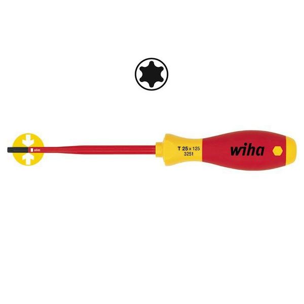 WIHA SoftFinish Electric slimFix TORX Schroevendraaier 3251 T40x150 image 1