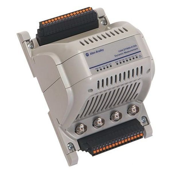 Allen-Bradley 1444-DYN04-01RA Dynamic Measurement Module, 4 Dynamic Inputs, 2 TTL Speed Inputs, 1 Relay, 2-Port EtherNet/IP (DLR), Synchronous or AsynchronousDynamic Measurements, Position Measurements.Use with 1444-TB-A Base and DYN RPC set. image 1