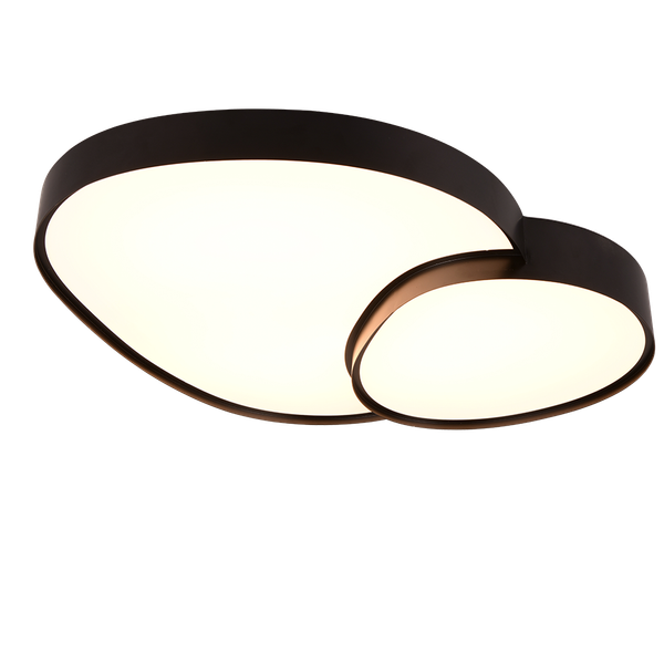 Rise LED ceiling lamp 70 cm matt black image 1