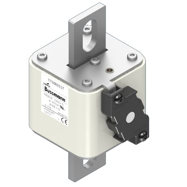 Fuse-link, high speed, 630 A, AC 1000 V, size 3, 76 x 92 x 159 mm, aR, IEC, UL, single indicator image 2