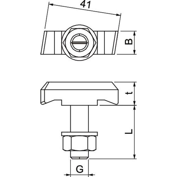 MS50HB M12x60 ZL Hook-head screw for profile rail MS5030 M12x60mm image 2