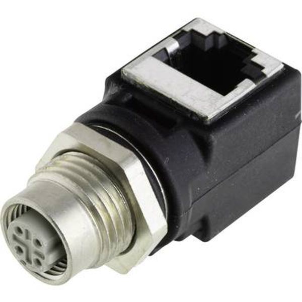 Adapter M12 RJ45 Cat 5a angled image 1