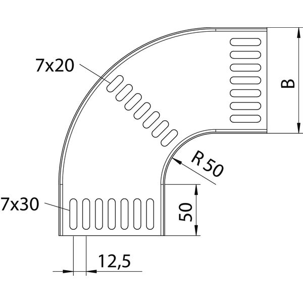 MKRB 90 15 200FS 90° bend for cable tray marine standard B200mm image 2