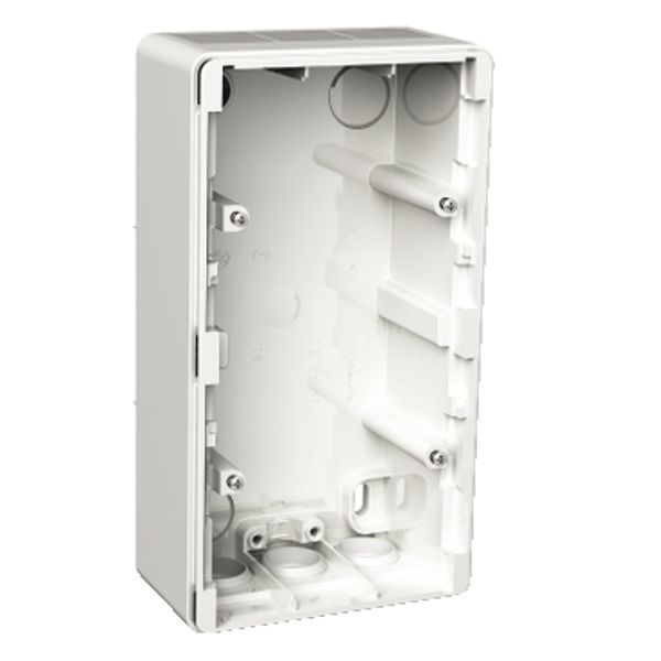 Exxact surface mounted box 2-gang high IP44 white image 2