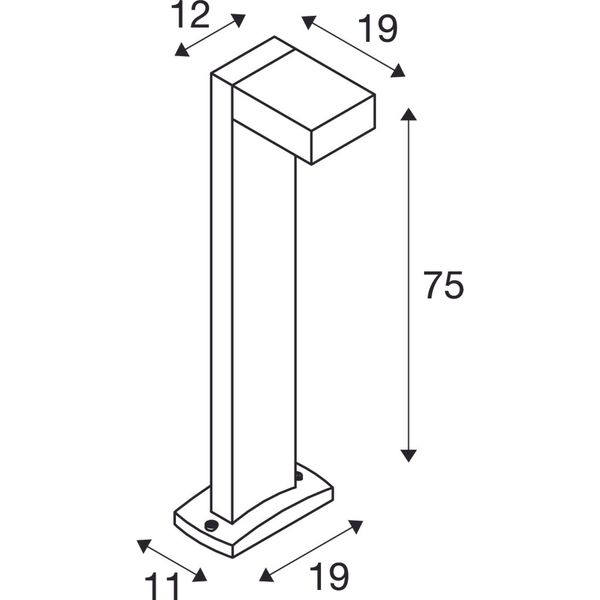 QUADRASYL floor lamp SL 75, GX53 max.11W, square, silvergrey image 3