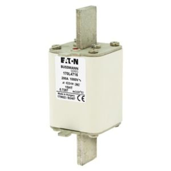 Fuse-link, high speed, 200 A, AC 1000 V, Size 1, 53 x 53 x 135 mm, aR, IEC, single indicator image 4