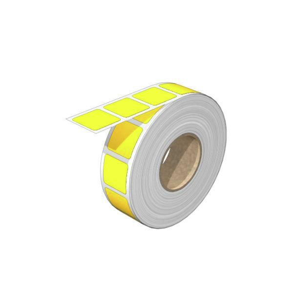 Device marking, halogen-free, Self-adhesive, 22 mm, Polyester, yellow image 1