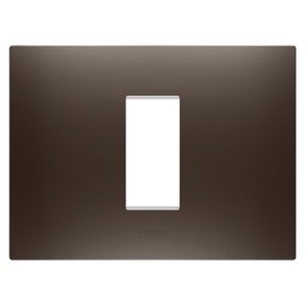 EGO PLATE - IN PAINTED TECHNOPOLYMER - 1 MODULE - BROWN SHADE - CHORUSMART image 1
