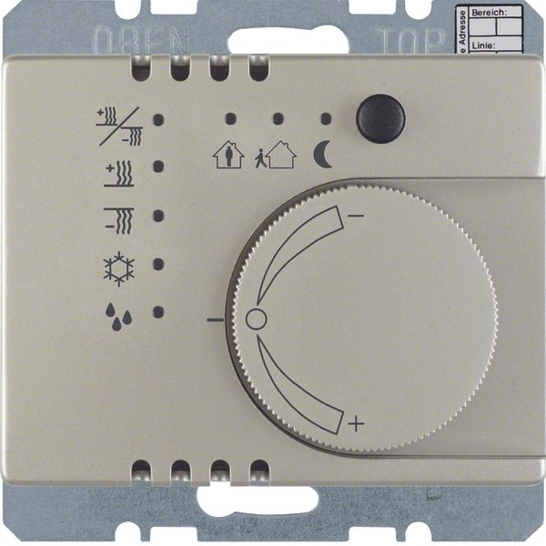 Thermostat with push-button interface, Arsys, stainless steel, lacquer image 1