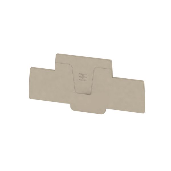 End plate (terminals), 98.5 mm x 2.1 mm, dark beige image 1