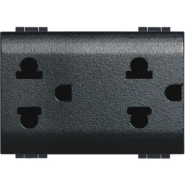 LL - un. dual socket 2P 16A anthracite image 1