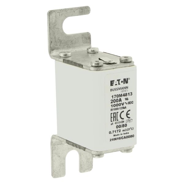 Fuse-link, high speed, 63 A, AC 1000 V, size 00, 30 x 47 x 98 mm, aR, DIN, IEC, single indicator image 17