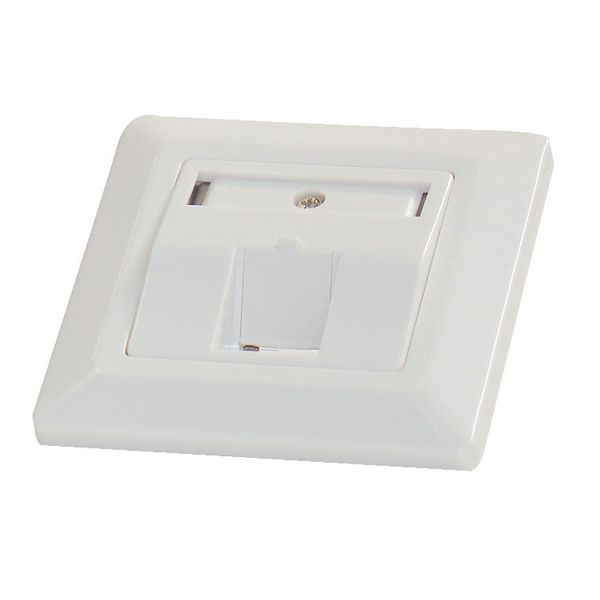 Outlet empty 1 module (SFA)(SFB), 80x80mm, angled, RAL9010 image 1