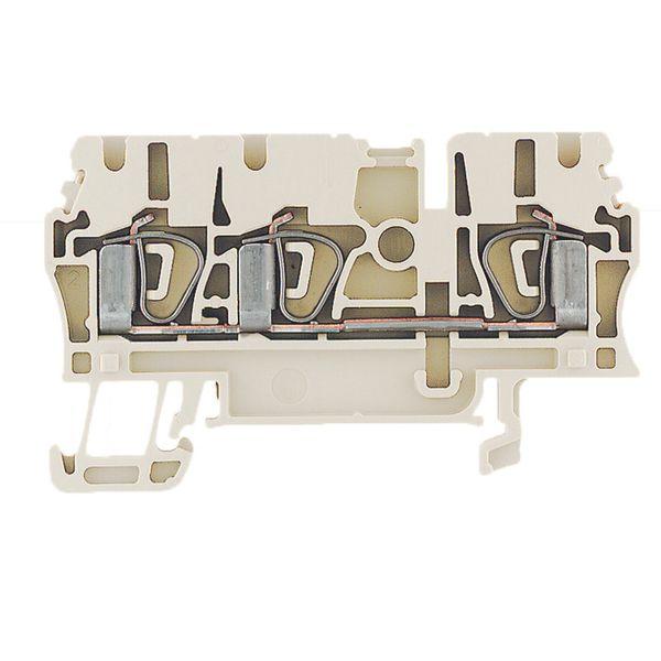 Feed-through terminal block, Tension-clamp connection, 2.5 mm², 800 V, image 1