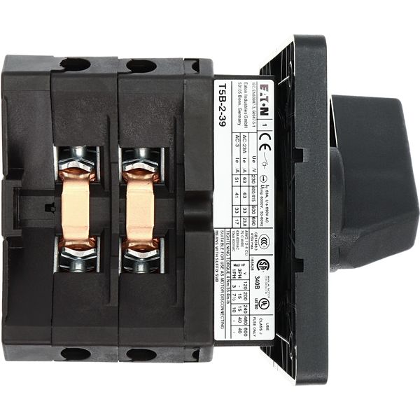 Multi-speed switches, T5B, 63 A, flush mounting, 2 contact unit(s), Contacts: 4, 90 °, maintained, Without 0 (Off) position, 1-2, Design number 39 image 14