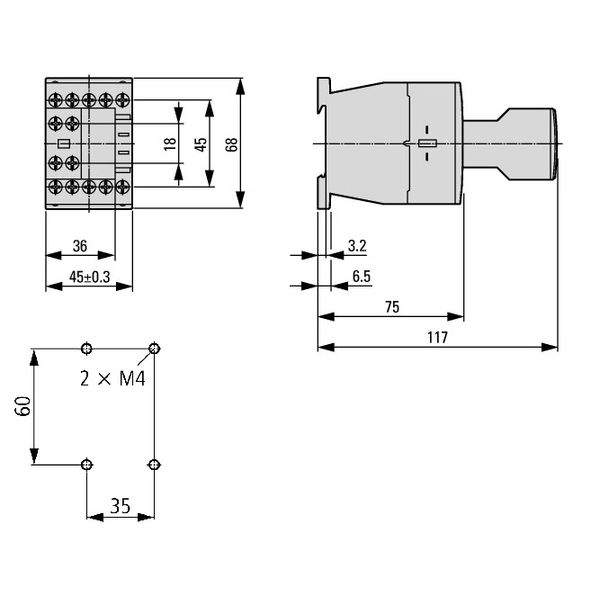 4-pole contactor, 20A/AC-1, coil 230VAC image 3