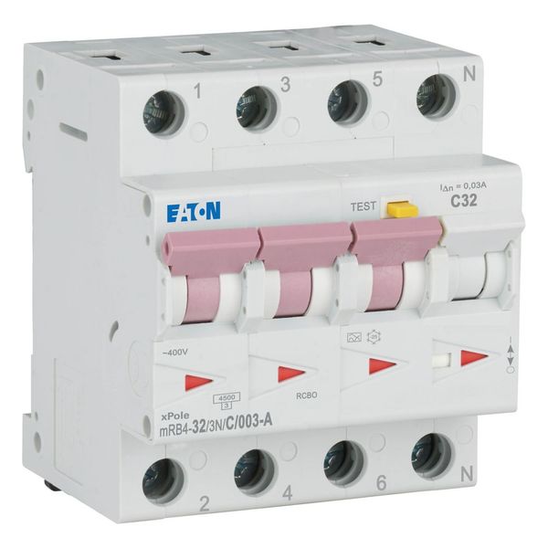 RCD/MCB combination, 32 A, 30 mA, MCB trip characteristic: C, 3p+N, RCD trip characteristic: A image 9