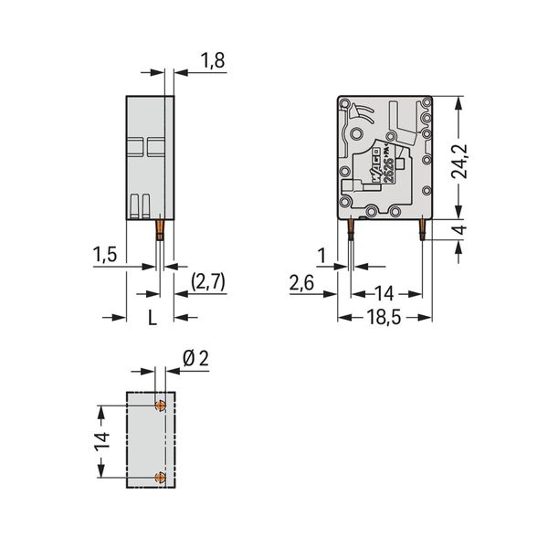 PCB terminal block 6 mm² Pin spacing 7.5 mm violet image 3