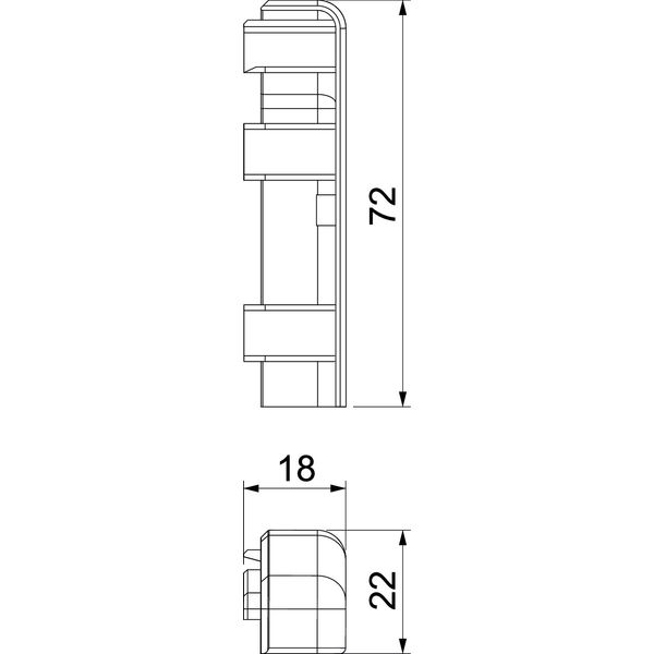 SL ESli2070 rws End piece left SL 20x70 9010 image 2