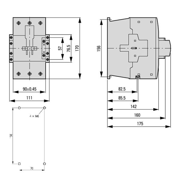 Contactor 90kW/400V/170A, coil 24VAC image 4