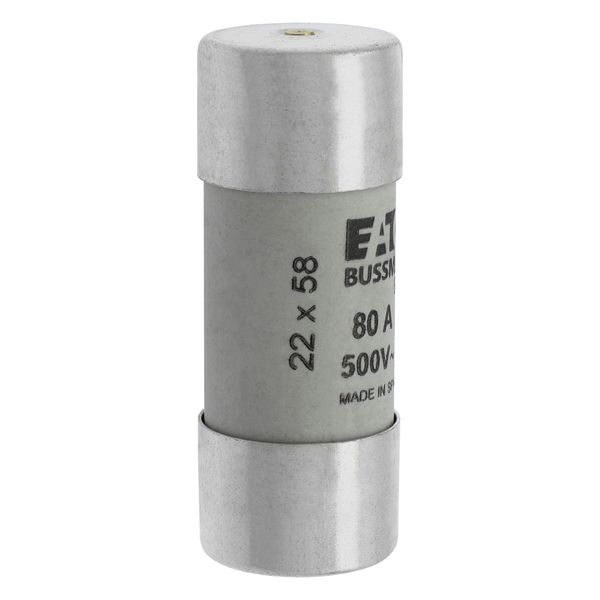 Fuse-link, LV, 80 A, AC 500 V, 22 x 58 mm, gL/gG, IEC, with striker image 9