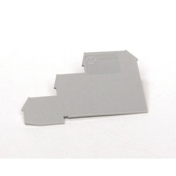 Allen-Bradley 1492-EBTS3 End Barrier, For Spring Clamp Type TB, 1.5 x 66.2 x 44.1mm (0.06 x 2.61 x 1.74 in), Gray, for Use With 1492-WTS3 image 1