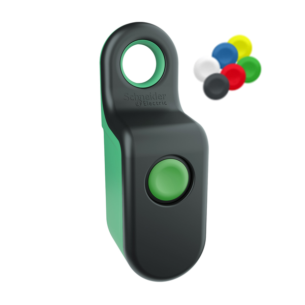 Cap buton,protejat,verde image 1