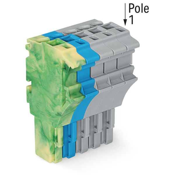 1-conductor female connector Push-in CAGE CLAMP® 4 mm² green-yellow/bl image 2