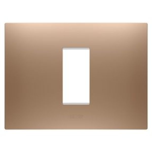 EGO PLATE - IN PAINTED TECHNOPOLYMER - 1 MODULE - SOFT COPPER - CHORUSMART image 1