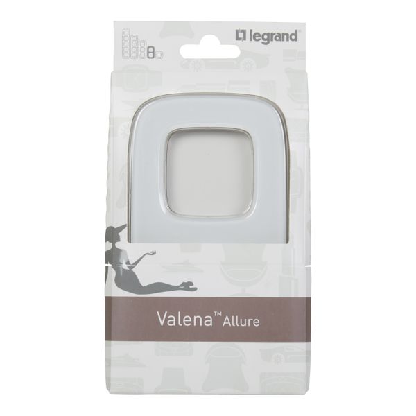 Plate Valena Allure - 2 gang - white glass image 4